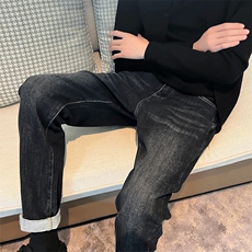 高品质秋冬款牛仔休闲裤男B381-2-1089黑灰色-p58，男装休闲裤，电商B381-2