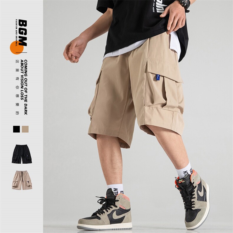 2024夏季新款日系无影墙大码大口袋工装短裤M-5XHK21185-特P25，男装牛仔裤，电商A022