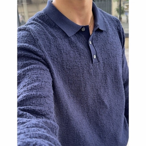 老钱风纯色毛衣翻领polo打底衫针织衫  E41077-P68图片