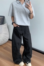 主推重磅POLO衫夏季短袖翻领半袖上衣cleanfit正肩t恤衫S419特28，男装Polo衫，电商A233-1
