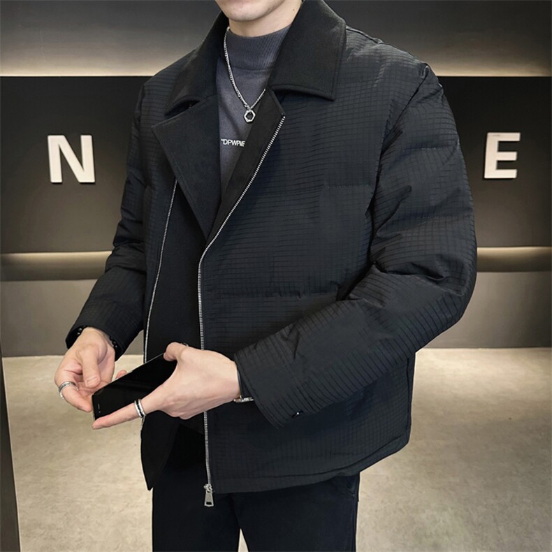 店主风~2025冬季翻领拼接棉衣外套G8002/P125，男装棉衣，电商B331