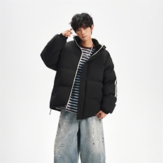 ！冬季条纹五防立领加绒加厚棉衣情侣撞色棉服外套MY7777-P68，男装棉衣，星座610B-1