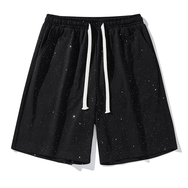 夏季短裤男宽松潮流港风百搭满天星五分裤运动短裤CK2416-P20,男装牛仔裤,星座717
