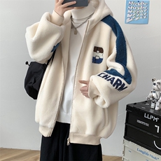 冬装青少年加绒加厚棉衣休闲羊羔绒连帽外套男女919-P110控价158，男装棉衣，电商A441-1