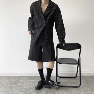 夏季防晒休闲西服衬衫宽松多巴胺痞帅男潮西装领衬衫106P80图片