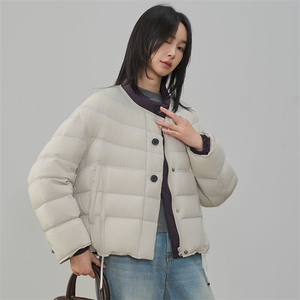 现货2025年冬季90白鸭绒休闲风羽绒服新款女图片