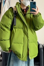 冬宽松纯色大码休闲加厚保暖立领棉服棉衣外套M5228-P40【特价】，男装棉衣，电商A007