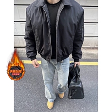 现货加棉加厚藏青色夹克棉服外套男女J505-常规特P40加棉特P58，男装夹克，星座1505