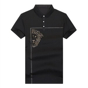 polo衫男2023夏季休闲简约时尚翻领体恤夏天中青年短袖套头衫男士图片