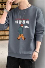 跑量卫衣男22秋季打底上衣潮流韩版宽松T恤时尚百搭长袖W081，男装卫衣，星座815-2