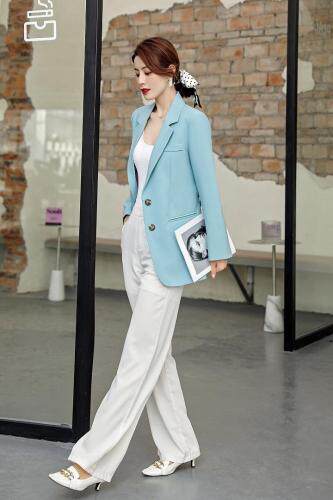 2021春款显瘦带腰带韩版时尚外套，女装，贻思茗