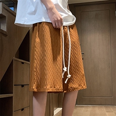 冰丝短裤男夏薄款设计感美式宽松抽绳休闲五分裤XZ514-2-1525-P38，男装牛仔裤，星座514-2(原B239)