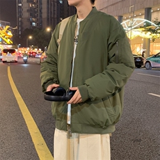 棒球服外套男女棉服美式潮牌复古高级感男装宽松飞行员M0822-P98，男装棉衣，星座308B-2