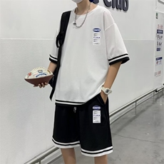 夏季薄款运动服两件套男装时尚休闲套装男士帅气搭配T1311-P36，男装T恤，星座512-2