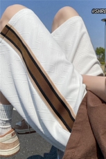 夏季男生舒适透气短裤冰丝裤休闲条纹五分裤B315-K23227-p40控55，男装休闲裤，电商B315