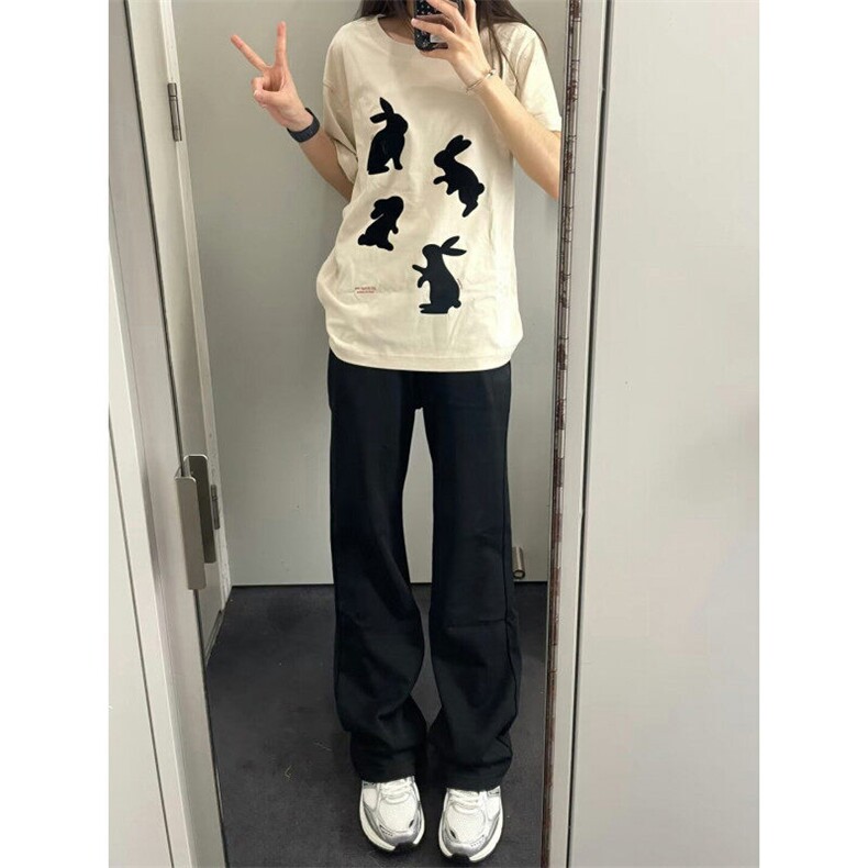 显高百搭宽松休闲裤直筒简约慵懒卫裤JHTP01：17：39,男装休闲裤,星座718-1