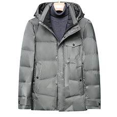 秋冬季新款羽绒服男灰鸭绒可脱卸帽中年男爸爸装上衣HPN2161-P295，男装羽绒服，电商B212（原钱塘6029）