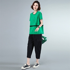 时尚刺绣上衣套装裤851-优雅气质女装显瘦百搭舒适休闲，女装套装/套裙，依恋蒂丝
