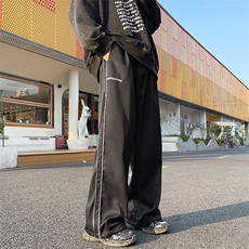 原宿长裤青春流行简约男时尚潮牌休闲裤潮运动裤宽松型，男装休闲裤，星座716-2