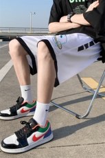 ！2023夏季新款男士冰丝短裤小熊印花潮流运动中裤DK605P30，男装休闲裤，电商B220