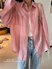 现货面料衬衫款防晒衣，女装衬衫，蜜思印·金