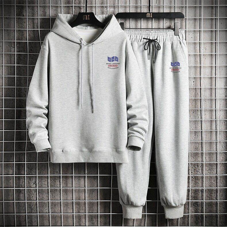 TL8014-P80连帽卫衣套装男运动套装两件套长袖运动服网格挂拍,男装休闲套装,电商A040A