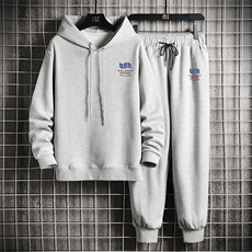 TL8014-P80连帽卫衣套装男运动套装两件套长袖运动服网格挂拍，男装休闲套装，电商A040A