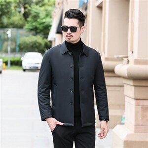 冬季中年纯色棉服男棉袄男棉衣翻领夹克爸爸装外套SFT81728-P195,男装棉衣,电商B212（原钱塘6029）