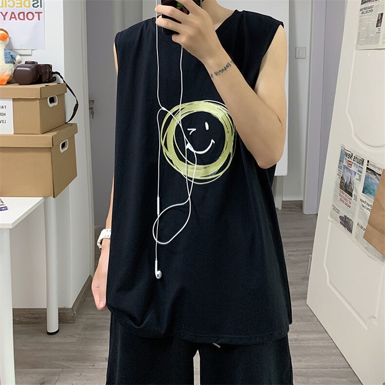 ！2023春夏新款男士百搭无袖T恤针织背心学生坎肩X06P20,男装背心/马甲,电商B220