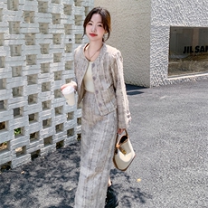 （现货）补单款新品小香风流苏毛边半裙套装F582-P175-K268，女装套装/套裙，2C255