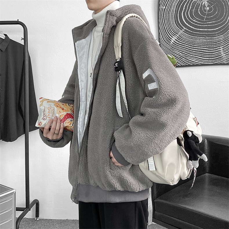 大码M-3XL秋冬季外套男加厚加绒摇粒绒宽松冬装夹克W2351-P70,男装棉衣,星座512-2