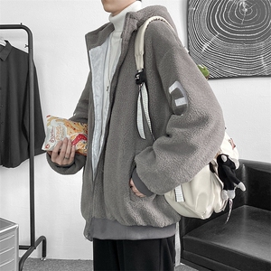 大码M-3XL 秋冬季外套男加厚加绒摇粒绒宽松冬装夹克  W2351-P70图片