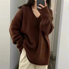 2025年秋季长袖套头时尚百搭通勤简约休闲，女装羊毛衫，锦弘羊绒