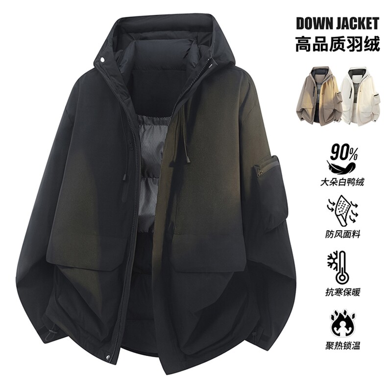高品质机能连帽羽绒服保暖情侣冬90白鸭绒学生2025 SYR2607-P270图片