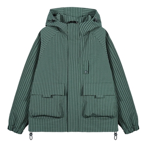 春季新款运动户外连帽防水抗污登山服冲锋衣白底图JK7811-特P85图片