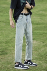 9分裤水洗宽松阔腿牛仔裤夏季新款男士潮流直筒裤子YZ87九分-P50，男装牛仔裤，星座509