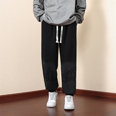 主推M-8XL棉秋季新款大码束脚潮流休闲卫裤109-K608-P50，男装休闲裤，星座109-1