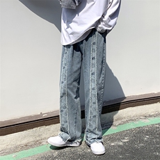 美式潮流男女主推宽松直筒拖地牛仔裤C534*P55控68，男装休闲裤，星座227-2