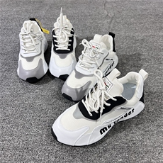 真皮男鞋小白鞋男2024春季新款韩版百搭休闲透气轻便情侣老爹，女鞋运动鞋，黄金折扣鞋