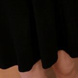 时尚波浪纹长袖上衣配黑色短裙套装优雅显瘦女装两件套，女装套装/套裙，贵人树