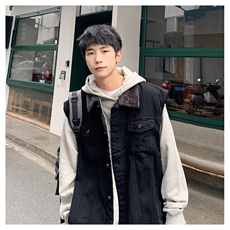 MJ205J-p65-限价98M-5XL抖音情侣棉马甲加绒大码羊羔毛cityboy，女装马甲，星座116