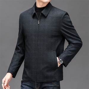 2023年新款冬季男士白鸭绒羽绒服翻领保暖外套修身风衣大衣图片