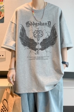 已注册/夏季内景印花宽松短袖T恤男潮休闲打底衫DT00574/P25，男装T恤，电商B316