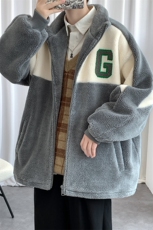 冬款青少年加绒加厚休闲棉衣羊羔绒立领外套男女923-P110控价158，男装棉衣，电商A441-1