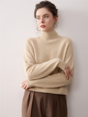 加厚山羊绒衫女半高领宽松毛衣25秋冬新款百搭针织打底衫内搭上衣，女装羊绒衫，暖绒情旗舰店