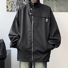 美式潮牌高街设计感小众外套男冬季情侣飞行服机能夹克W5422-P65，男装夹克，星座412-2
