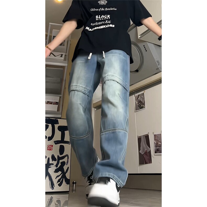 高转化2026春夏宽松直筒牛仔裤A437特P55控78,男装牛仔裤,电商A309