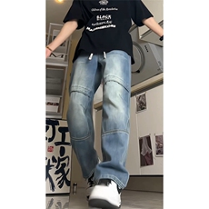 高转化2026春夏宽松直筒牛仔裤A437特P55控78，男装牛仔裤，电商A309