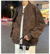 夜景机动皮衣扎染防水棒球领皮夹克男士休闲外套A406JK2569P85，男装夹克，星座309（原A406）