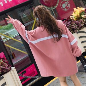 2021春季新款韩版宽松拼色毛圈卫衣8813 大货已出图片